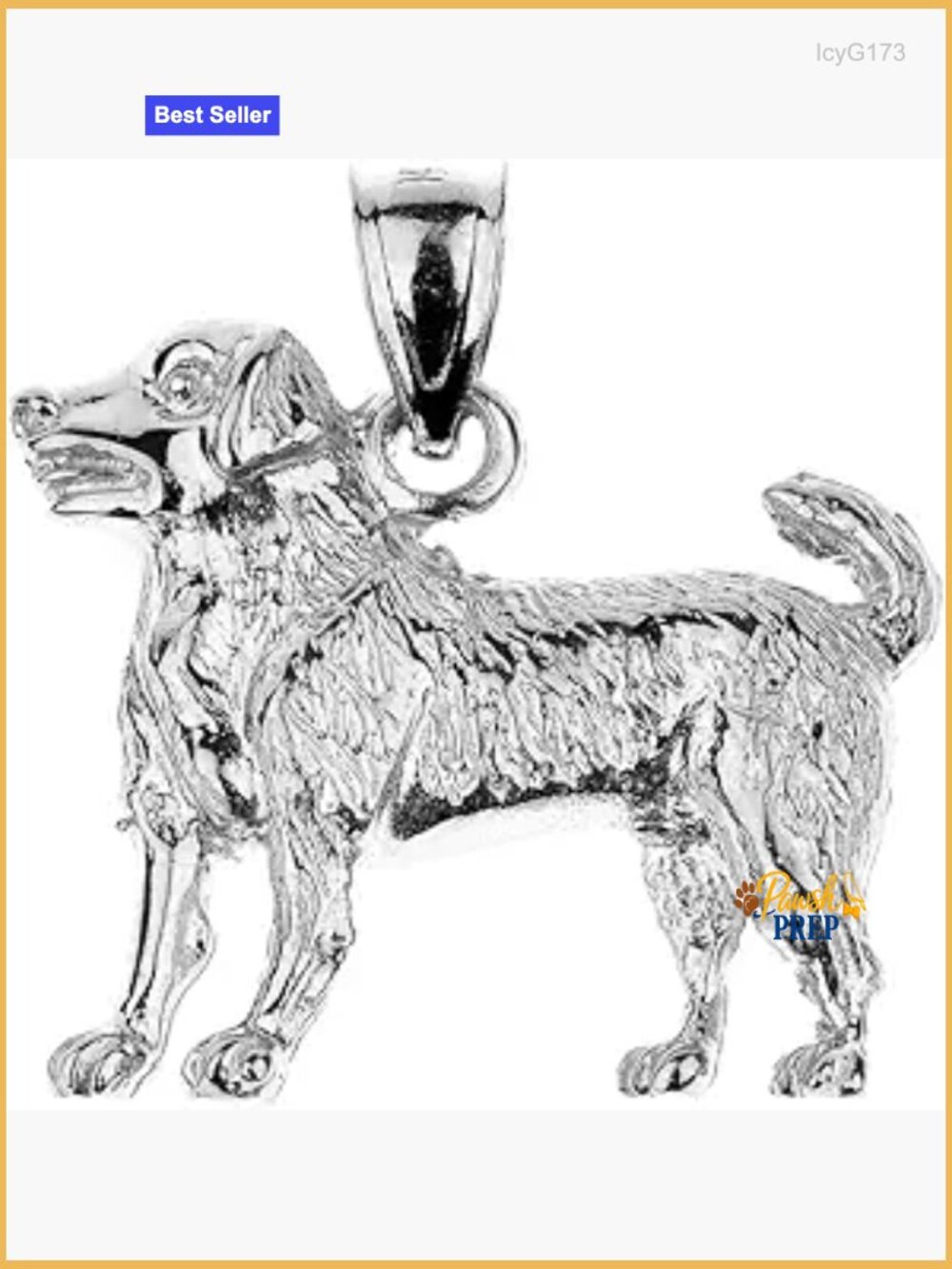 Labrador Retriever Dog Charm Pendant Sterling Silver